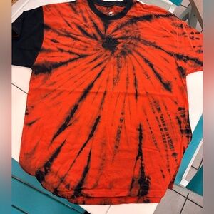 Orange & Black Tie-Dye Nike Shirt